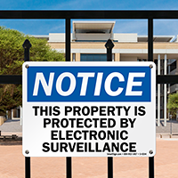 Property Protected Electronic Surveillance Sign