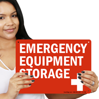 Emergency Equipment Storage First Aid Sign