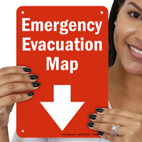 Emergency Evacuation Map Sign