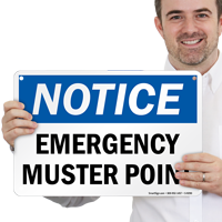 Muster Point OSHA Notice Sign