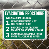 Evacuation Procedure Steps