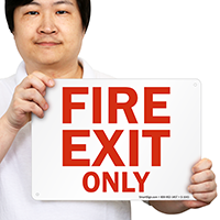 Fire Exit Only Sign