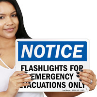 Emergency Evacuations Only Sign