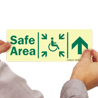 Glow-in-the-Dark Directional Exit Sign