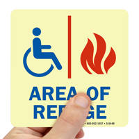 Glow-in-the-Dark Area of Refuge Sign