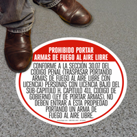 No Open Carry Sign in Spanish
