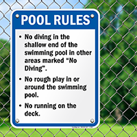 Pool Rules Sign for Iowa