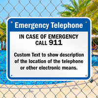 Kansas Custom Emergency Telephone Sign