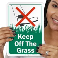 Keep Off The Grass Sign