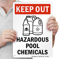 Keep Out Hazardous Pool Chemicals Sign