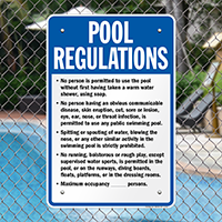 Pool Rules Sign for Nebraska
