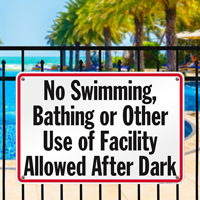 Pool Hours Sign for Nevada
