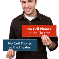 No Cell Phones In The Theater Sign