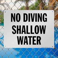 No Diving Shallow Water Sign