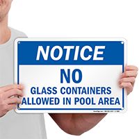 No Glass Containers Allowed Sign