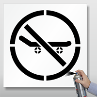 No Skateboarding Floor & Pavement Stencil