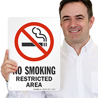 No Smoking Restricted Area (symbol) Sign