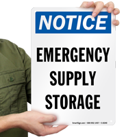 Emergency Supply Storage Sign
