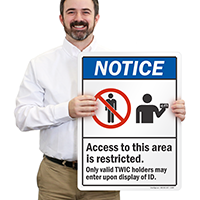 Access To This Area Is Restricted, Marsec Sign
