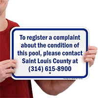 Register Pool Condition Complaint Missouri Sign