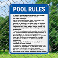 Missouri Pool Rules Sign