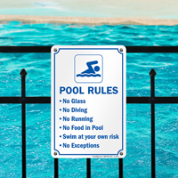 Pool Rules Signs