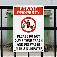 Do Not Dump Trash Sign