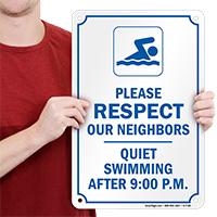 Pool Rules Sign