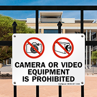 Camera Or Video Equipment Is Prohibited Sign