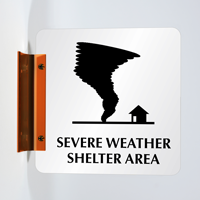 Severe Weather Shelter Area Sign