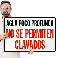 South Carolina Spanish No Diving Sign