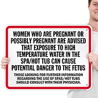 Pennsylvania Pregnant Women Spa Danger Sign
