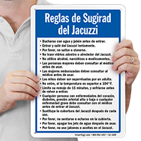 Spanish Spa Hot Tub Safety Rules Sign