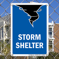 Storm Emergency Shelter Sign