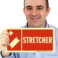 Stretcher Fire & Emergency Sign