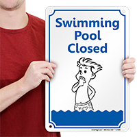 Swimming Pool Closed Sign