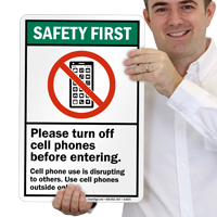 Please Turn Off Cell Phones Before Entering Sign