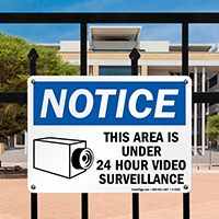 Notice This Area Under Video Surveillance Sign