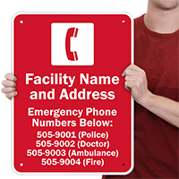 Virginia Custom Emergency Telephone Sign