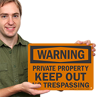 Warning Private Property Sign