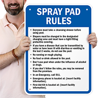 Custom Spa Pad Sign for Washington