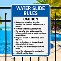 Utah Water Slide Rules Sign