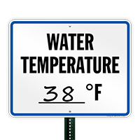 Water Temperature (with write in spot) Wisconsin State Pool Sign