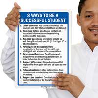 Ways to Be Successful Student Signs