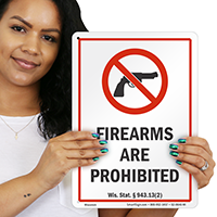 Wisconsin Firearms And Weapons Law Sign