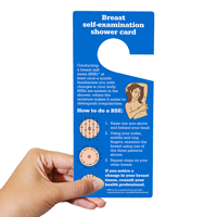 Breast Self Examination Shower Card Hang Tag