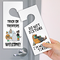 Halloween Do Not Disturb Door Hang Tag