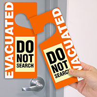 2-Sided Glow Plastic Door Hang Tag