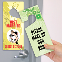 Make Up Our Room/Just Married 2-Sided Housekeeping Tag