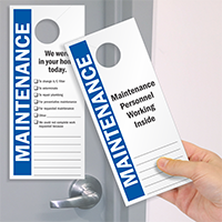 2-Sided Bilingual Maintenance Door Hanger